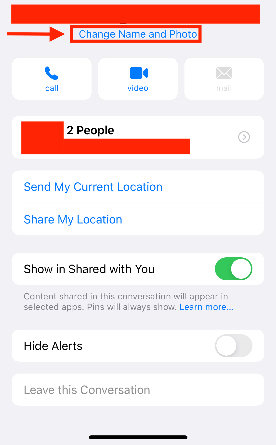 how to name a group chat text on iphone