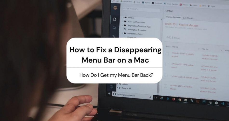 menu bar mac disappeared