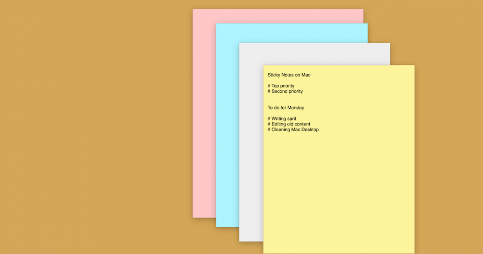 how to put sticky notes on desktop mac