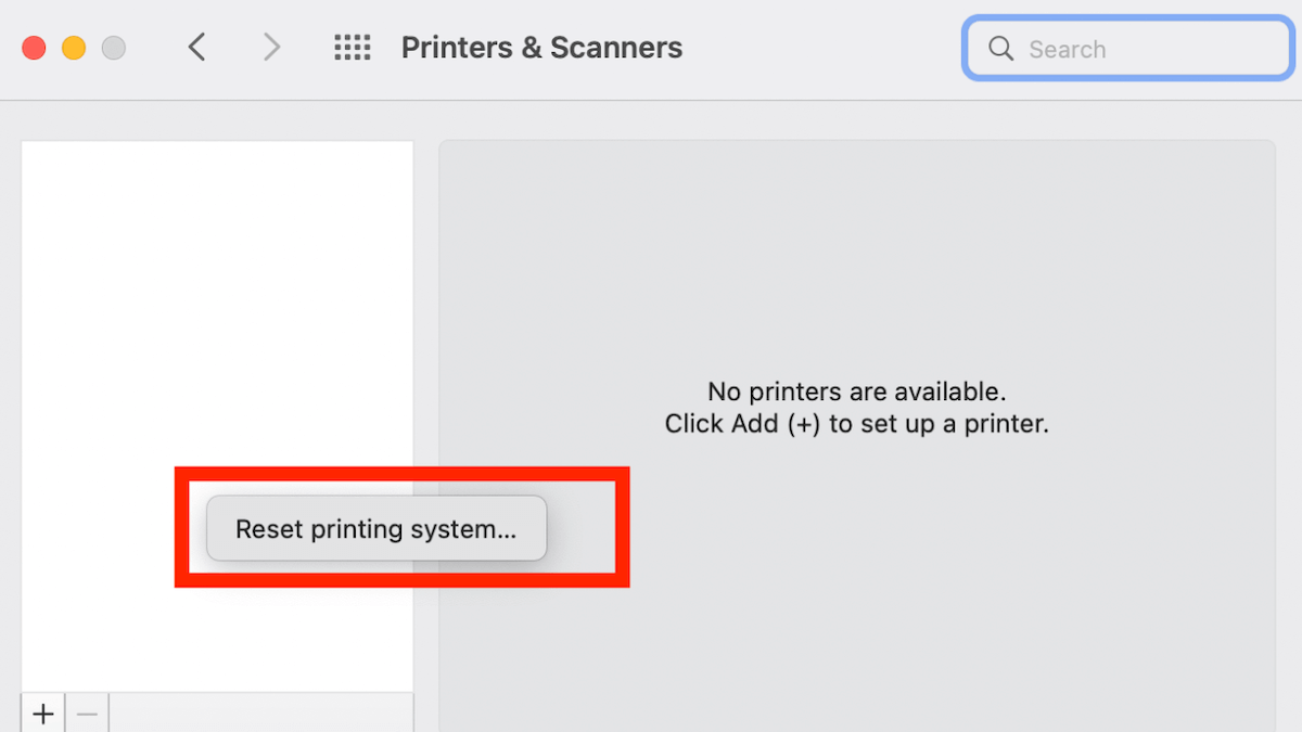 How to Reset the Printing System on Mac?