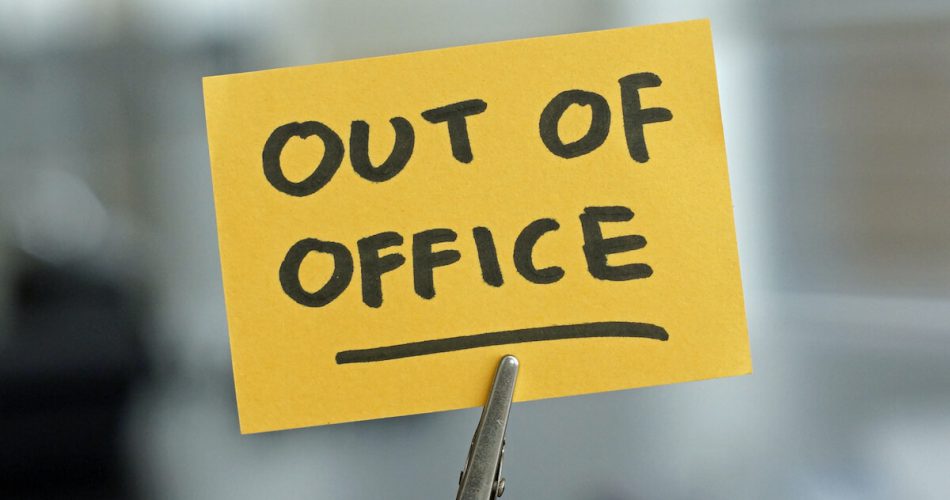 set out of office on iphone