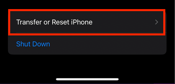 transfer or reset phone